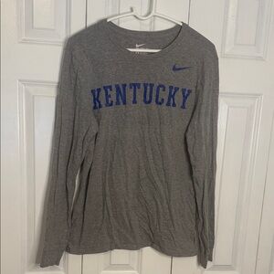 Nike Gray and Blue Kentucky Long Sleeve Tee